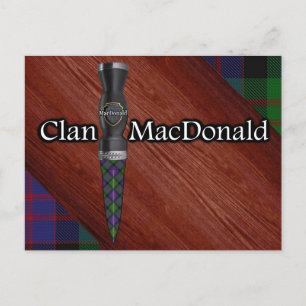 Carte Postale Clan MacDonald Tartan Sgian Dubh Blade