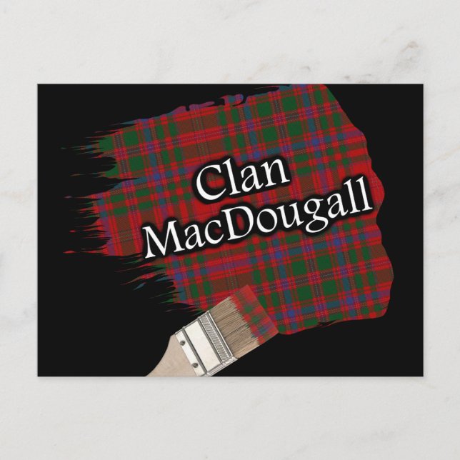 Carte Postale Clan MacDougall Scottish Tartan Paint Brush (Devant)