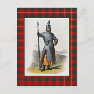 Carte Postale Clan MacFie Vintage Illustration Tartan Frame