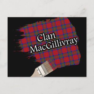 Carte Postale Clan MacGillivray Scottish Tartan Paint Brush