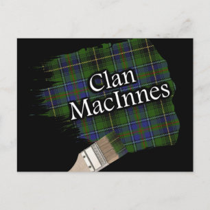 Carte Postale Clan MacInnes Scottish Tartan Paint Brush