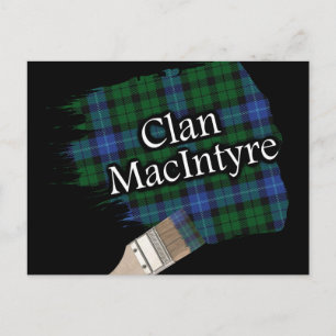 Carte Postale Clan MacIntyre Scottish Tartan Paint Brush