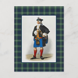 Carte Postale Clan MacIntyre Vintage Illustration Tartan Frame