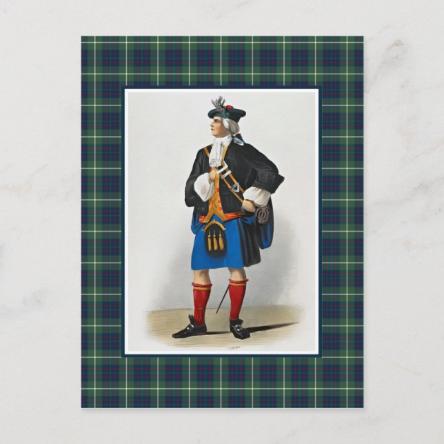 Carte Postale Clan MacIntyre Vintage Illustration Tartan Frame (Devant)