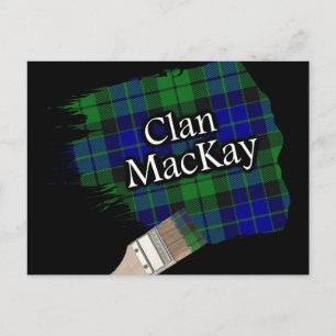 Carte Postale Clan MacKay Scottish Tartan Paint Brush
