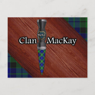 Carte Postale Clan MacKay Tartan Sgian Dubh Blade