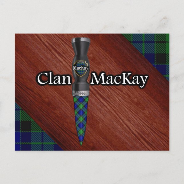 Carte Postale Clan MacKay Tartan Sgian Dubh Blade (Devant)