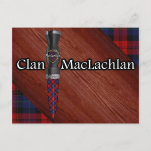 Carte Postale Clan MacLachlan Tartan Sgian Dubh Blade