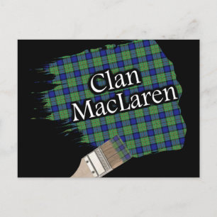 Carte Postale Clan MacLaren Scottish Tartan Paint Brush