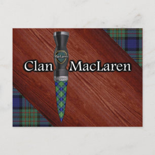 Carte Postale Clan MacLaren Tartan Sgian Dubh Blade