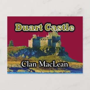Carte Postale Clan MacLean Duart Castle Personnaliser Sky Color