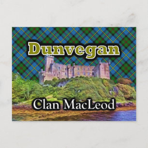 Carte Postale Clan MacLeod Château de Dunvegan Tartan Ciel