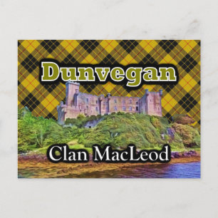 Carte Postale Clan MacLeod Dunvegan Castle Tartan Sky