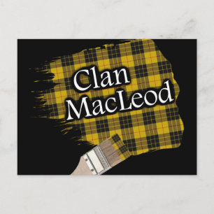 Carte Postale Clan MacLeod Scottish Tartan Paint Brush