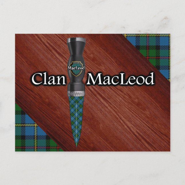 Carte Postale Clan MacLeod Tartan Sgian Dubh Blade (Devant)