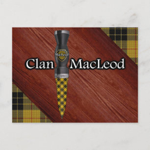 Carte Postale Clan MacLeod Tartan Sgian Dubh Blade