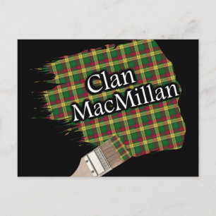 Carte Postale Clan MacMillan Scottish Tartan Paint Brush