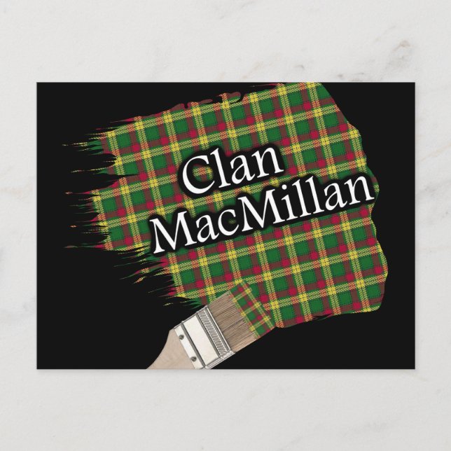 Carte Postale Clan MacMillan Scottish Tartan Paint Brush (Devant)