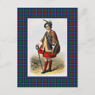 Carte Postale Clan MacNab Vintage Illustration Tartan Cadre