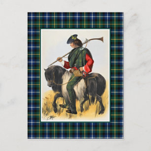 Carte Postale Clan MacNeil Vintage Illustration Tartan Frame