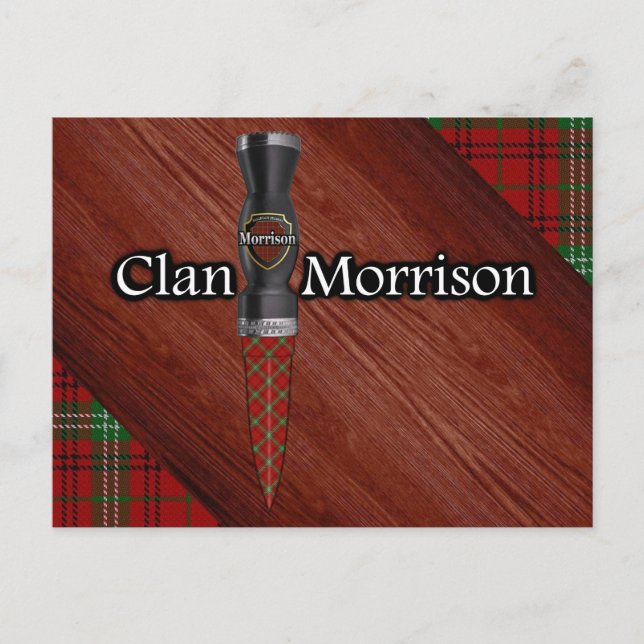 Carte Postale Clan Morrison Tartan Sgian Dubh Blade (Devant)