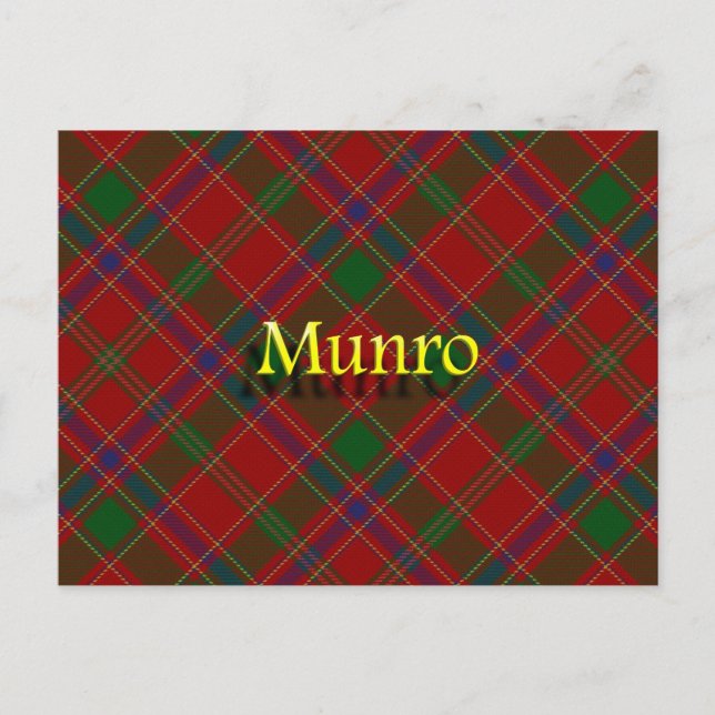 Carte Postale Clan Munro écossais (Devant)