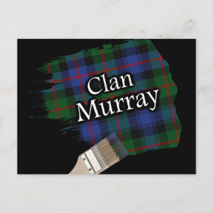 Carte Postale Clan Murray Scottish Tartan Paint Brush