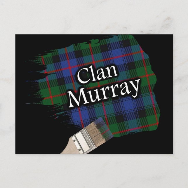 Carte Postale Clan Murray Scottish Tartan Paint Brush (Devant)
