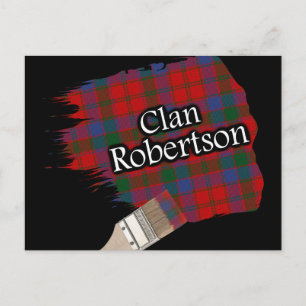 Carte Postale Clan Robertson Scottish Tartan Paint Brush