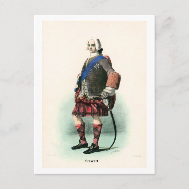 Carte Postale Clan Stewart (Devant)
