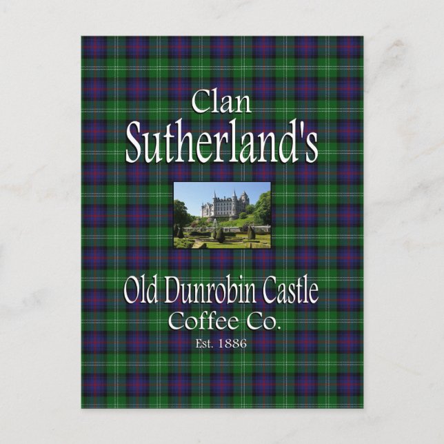 Carte Postale Clan Sutherland's Old Dunrobin Castle Coffee Co. (Devant)
