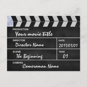 Carte Postale clap cinéma