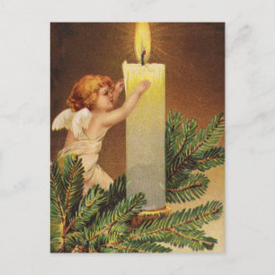 Carte Postale Clapsaddle : Angel sur Fir Twig