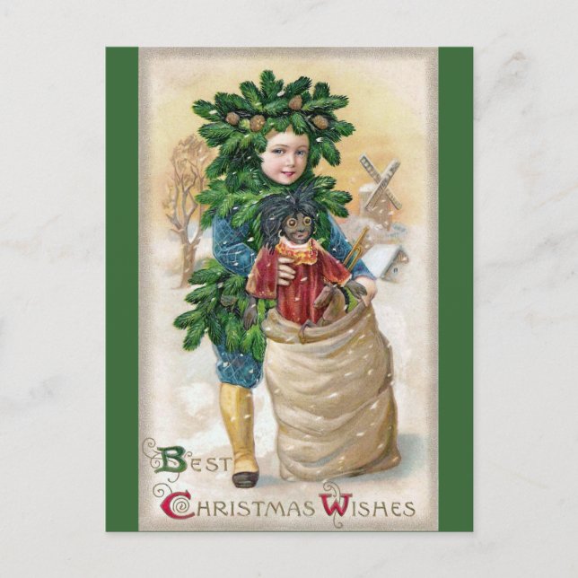 Carte Postale Clapsaddle : Fir Boy avec poupée (Devant)