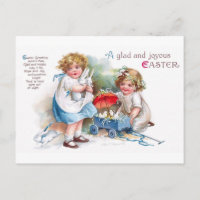 Clapsaddle : Les filles jouant avec des lapins