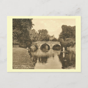 Carte Postale Clare College Bridge, Cambridge Angleterre Vintage