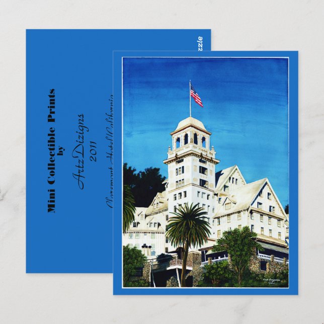 Carte Postale Claremont Hotel/CA - Mini Imprimés Collectifs (Devant / Derrière)