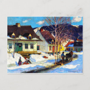 Carte Postale Clarence Gagnon - A Quebec Village Postcard