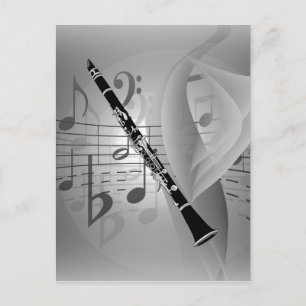 Carte Postale Clarinet aux accents musicaux
