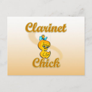 Carte Postale Clarinet Chick
