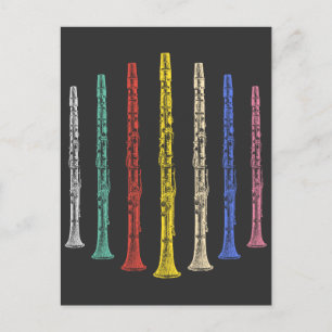 Carte Postale Clarinets colorés