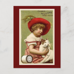 Carte Postale Clarks enfant avec chat