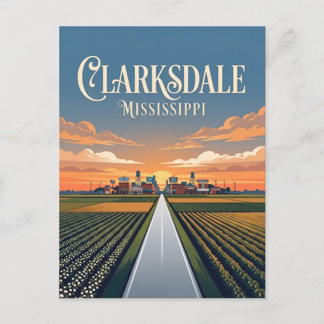 Carte Postale Clarksdale Mississippi (Devant)
