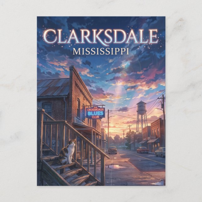 Carte Postale Clarksdale Mississippi (Devant)