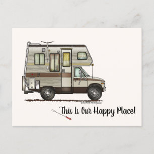 Carte Postale CLASS C RV joyeux camper art Cute