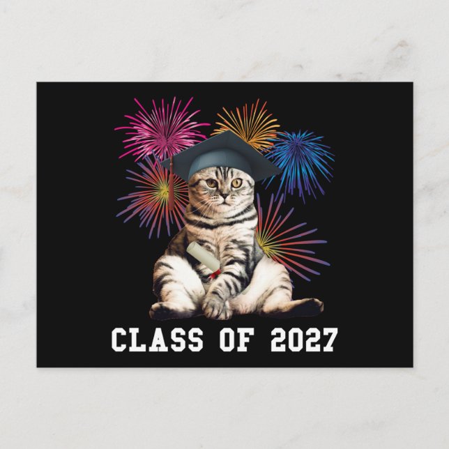 Carte Postale Class of 2027 Cat Lover (Devant)