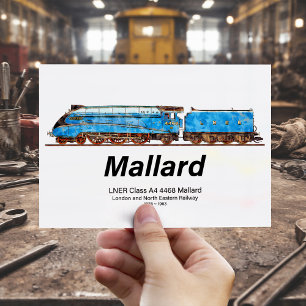 Carte Postale Classe A4 4468 Mallard - Loco à vapeur le plus rap