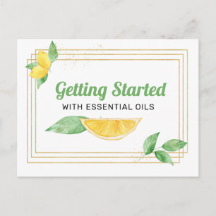 Carte Postale Classe Citrons et huiles essentielles Feuilles