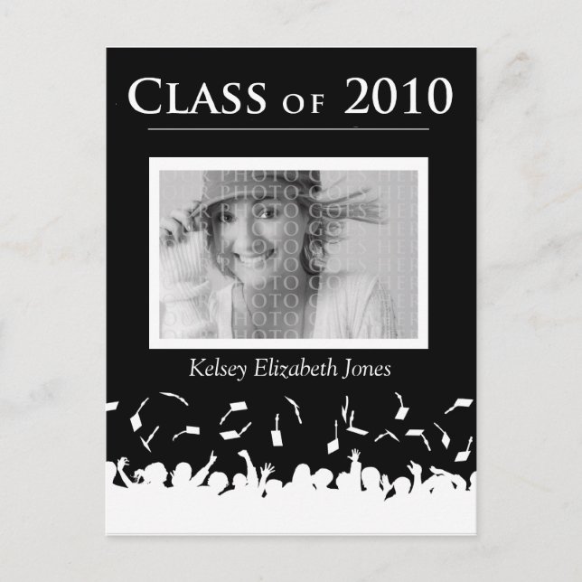 Carte Postale Classe de 2010 Graduation Invitation Postcard (Devant)