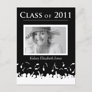 Carte Postale Classe de 2011 Graduation Invitation Postcard